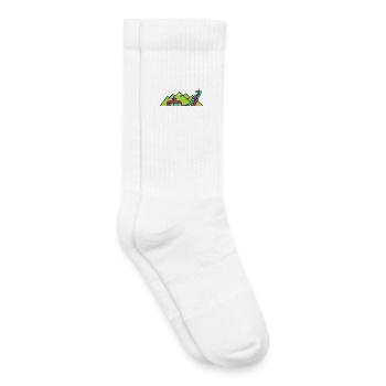 Skyline de la ville d’Innsbruck Art moderne sur le toit doré - Chaussettes de tennis bio enfant - blanc - Droite