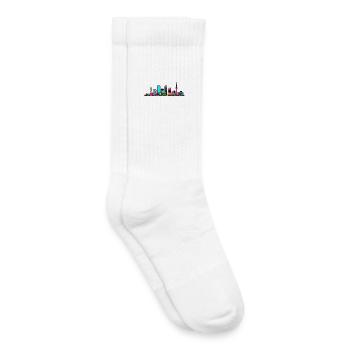 Tokyo City Skyline Skytree Tower Moderne Kunst - Kinder Tennissocken - Weiß - Rechts