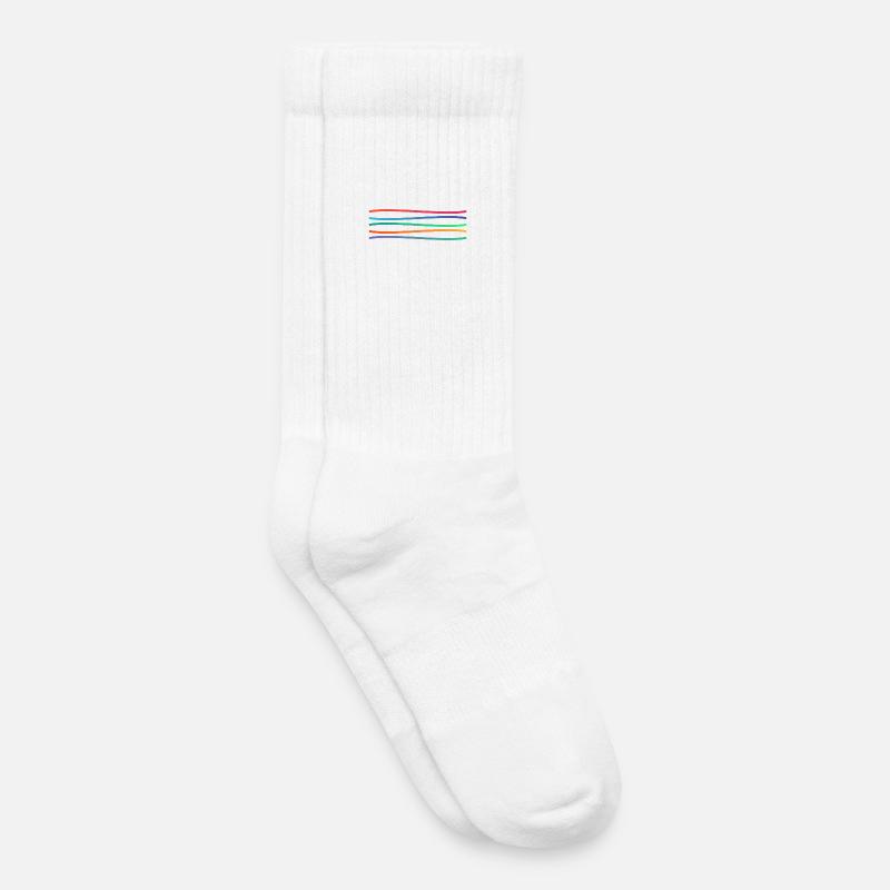 Regenbogen Linienkunst - Kinder Tennissocken - Weiß