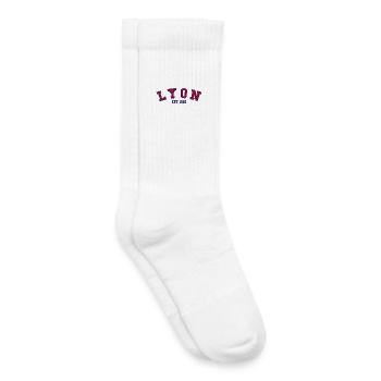 Lyon fondée en 1966 - Chaussettes de tennis bio enfant - blanc - Droite
