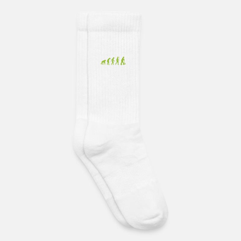 Evolution - vom Urmensch zum Gartenfreund - Kinder Tennissocken - Weiß