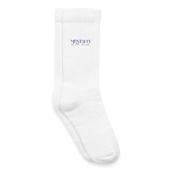 MENTALEMENT à la plage - Chaussettes de tennis bio enfant - blanc - Droite