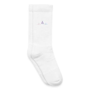 Cheerpom pom girls Mom Cheerleading - Chaussettes de tennis bio enfant - blanc - Droite