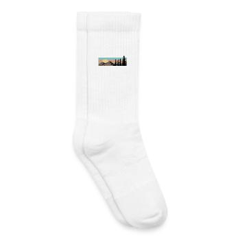 Camping Wald Berg Retro  - Kinder Tennissocken - Weiß - Rechts