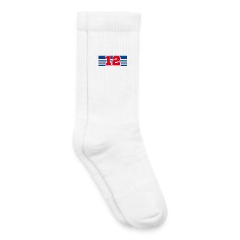 Numéro 12 France - Chaussettes de tennis bio enfant - blanc - Droite