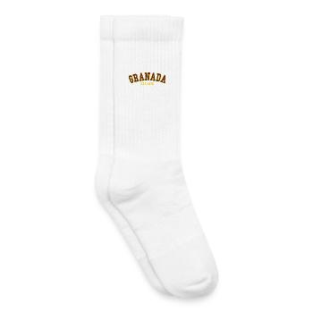 Fondée à Grenade en 1976 - Chaussettes de tennis bio enfant - blanc - Droite
