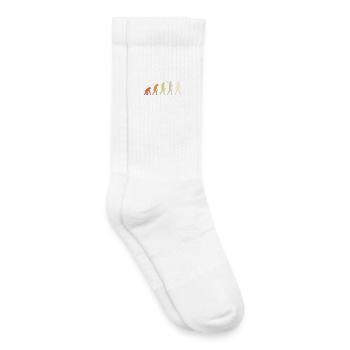 Hockey Evolution : Cadeau drôle de joueur de hockey - Chaussettes de tennis bio enfant - blanc - Droite