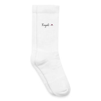 Un cœur de kayak mignon - Chaussettes de tennis bio enfant - blanc - Droite