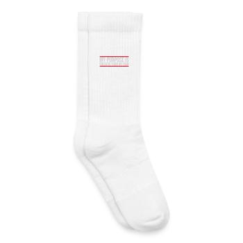 My Purpose Is Greater Than My Pain Meaning Quote Logo - Kids Tennis Socks - white - Right