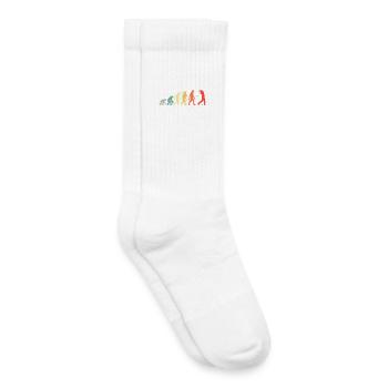 Golf Golfer Evolution for Men and Boys Retro - Kids Tennis Socks - white - Right