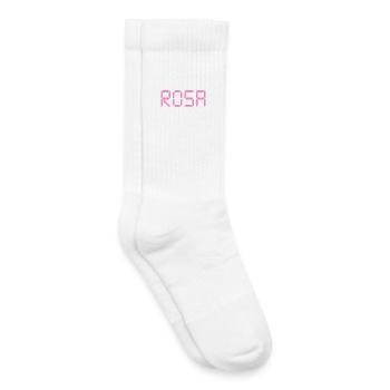 Pink - LCD - Kids Tennis Socks - white - Right