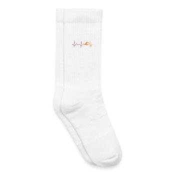 Swim Swim Sunset Heartbeat - Kids Tennis Socks - white - Right