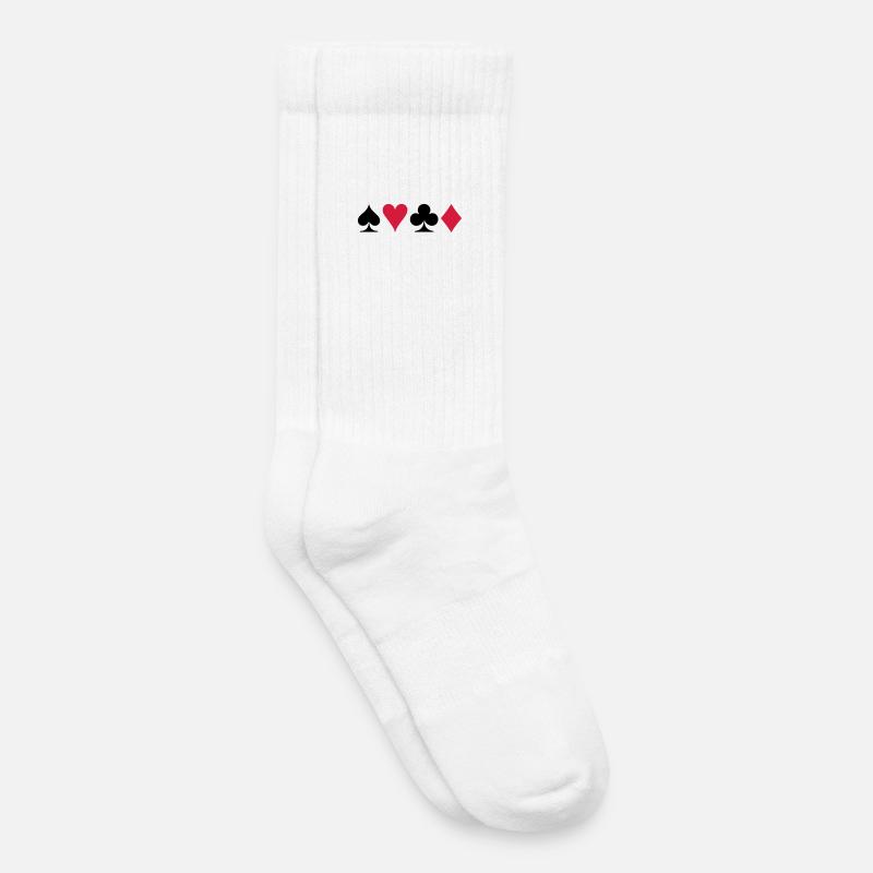Poker (V) - Kinder Tennissocken - Weiß