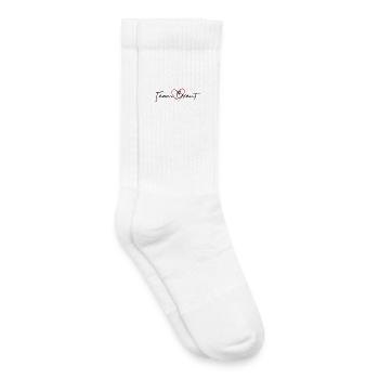 Team Bride Heart Hen Party - Kids Tennis Socks - white - Right