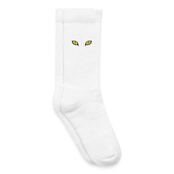 Cat Eyes - Kids Tennis Socks - white - Right
