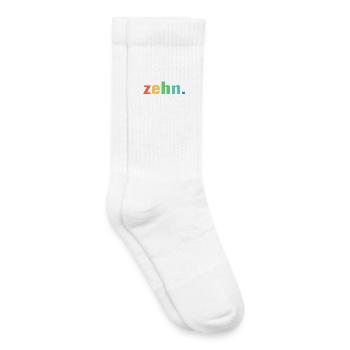 10. Geburtstag zehn 10 Jahre Geschenk - Kinder Tennissocken - Weiß - Rechts