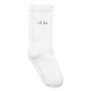LILJA Name mit Blumen geschmückt - Kinder Tennissocken - Weiß - Rechts