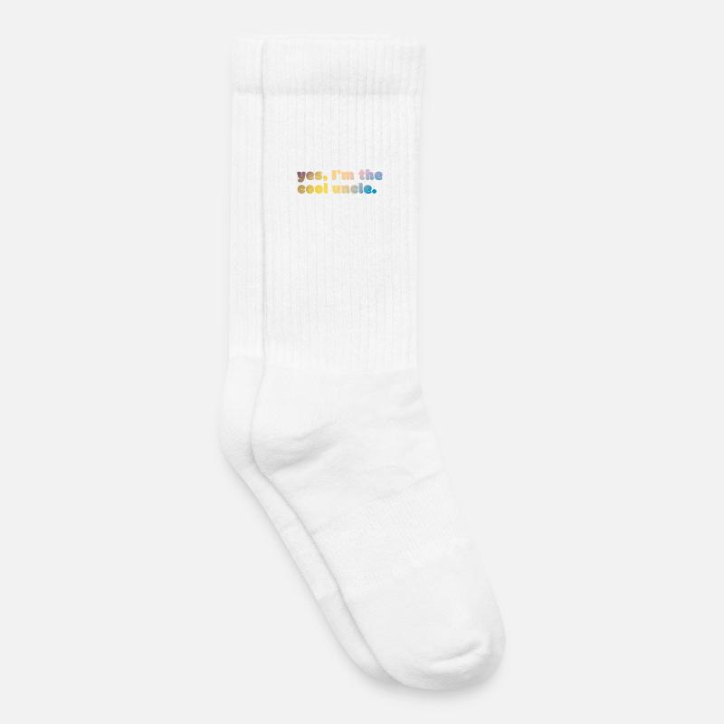 Cool Uncle Statement - Kinder Tennissocken - Weiß