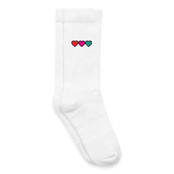 MOM. MOTHER'S DAY. HEART. FEAST. HAPPY BIRTHDAY - Kids Tennis Socks - white - Right