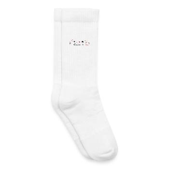 Singende Katzen mit Melodie f. helle Kleidung - Kinder Tennissocken - Weiß - Rechts