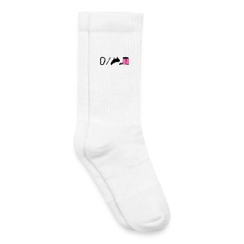 Kletterlogo Boulderemblem Kletterschuhe Bürste - Kinder Tennissocken - Weiß - Rechts