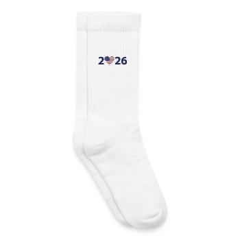 I love America 2026, Urlaub in USA 2026 - Kinder Tennissocken - Weiß - Rechts