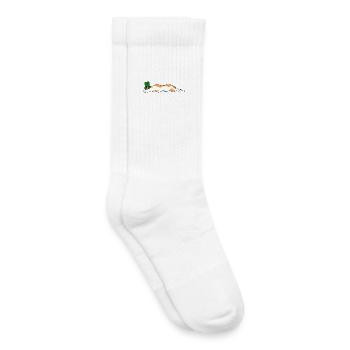 Atmossphères de Carnaval masque de Mardi Gras Cat paresseux endormis - Chaussettes de tennis bio enfant - blanc - Droite