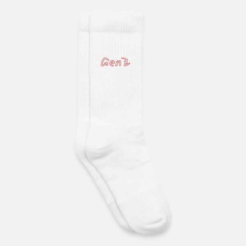 GenZ Graffiti Rot - Kinder Tennissocken - Weiß