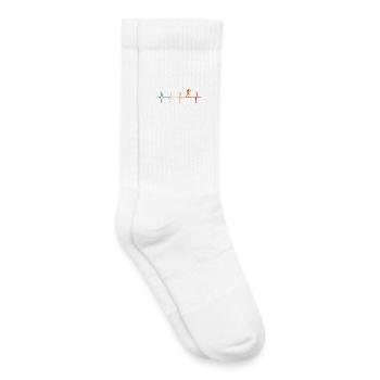 Biathlon heartbeat biathlete ski - Kids Tennis Socks - white - Right