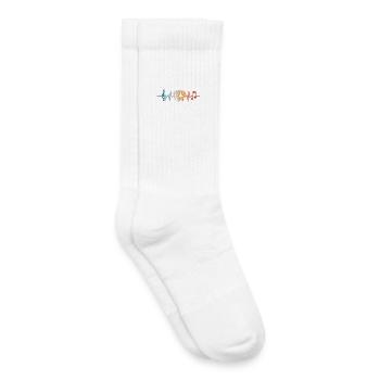 Akkordeon Herzschlag Akkordeonist Musiker - Kinder Tennissocken - Weiß - Rechts