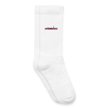 Silhouette de Bordeaux Place de la Bourse Art - Chaussettes de tennis bio enfant - blanc - Droite