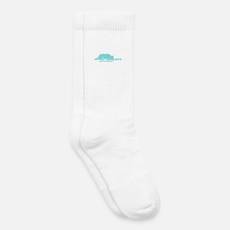 SHS logo mint - Kids Tennis Socks - white