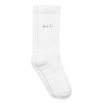 football heartbeat footballer - Kids Tennis Socks - white - Right