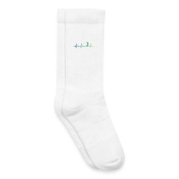 Basketball battement de coeur joueur de Basketball - Chaussettes de tennis bio enfant - blanc - Droite