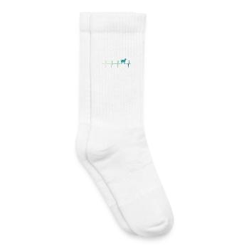 chevre battement de coeur chèvres goat - Chaussettes de tennis bio enfant - blanc - Droite
