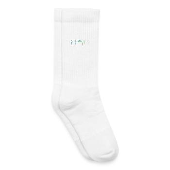 Kletternder Herzschlag-Kletterer - Kinder Tennissocken - Weiß - Rechts
