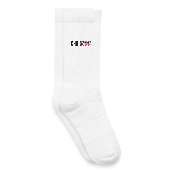 Noël - Chaussettes de tennis bio enfant - blanc - Droite