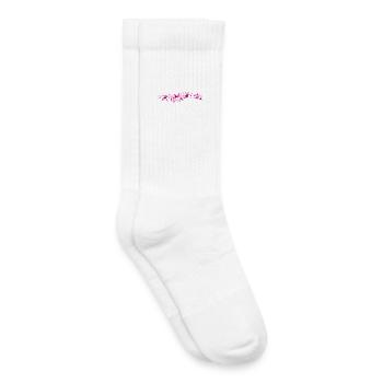 Pink Hearts Love Connection - Chaussettes de tennis bio enfant - blanc - Droite