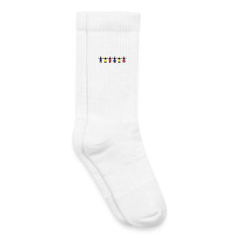 HORA - Traditional Romanian folk art - Kids Tennis Socks - white - Right