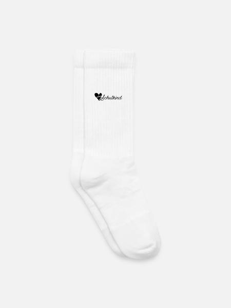 stolzes Schulkind schwarz - Kinder Tennissocken - Weiß