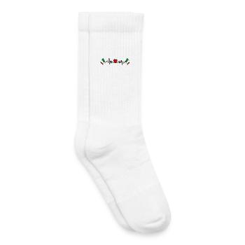 Cardio de fréquence cardiaque pour l’Italie - Chaussettes de tennis bio enfant - blanc - Droite