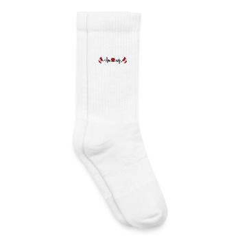 Cardio heart with flag Peru - Kids Tennis Socks - white - Right