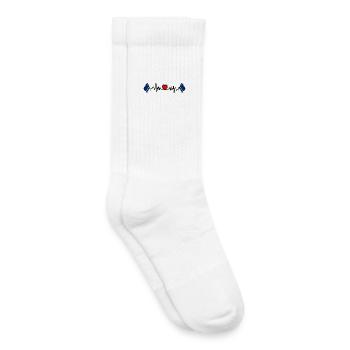 Herzfrequenz-Cardio für Curacao - Kinder Tennissocken - Weiß - Rechts