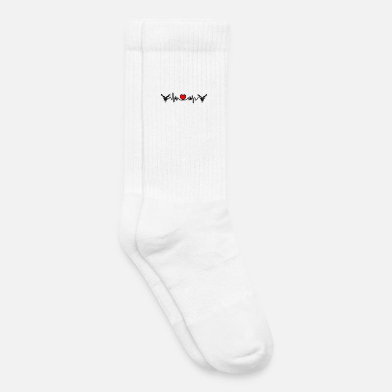 Herzfrequenz Cardio Steinbock Steinbock Steinbock - Kinder Tennissocken - Weiß