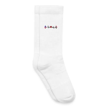Cardio heart avec drapeau des États-Unis et de l’Irak - Chaussettes de tennis bio enfant - blanc - Droite