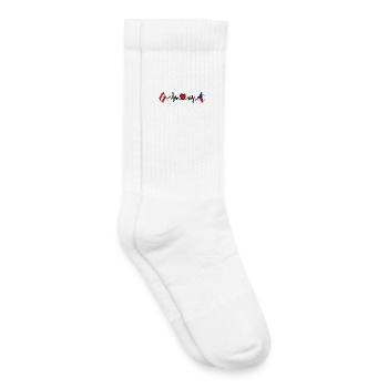 Cardio heart Drapeau Autriche, drapeau République tchèque - Chaussettes de tennis bio enfant - blanc - Droite