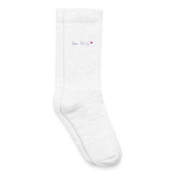 PAPA. VATERTAG. FROHER VATERTAG. ALLES GUTE ZUM GEBURTSTAG. - Kinder Tennissocken - Weiß - Rechts
