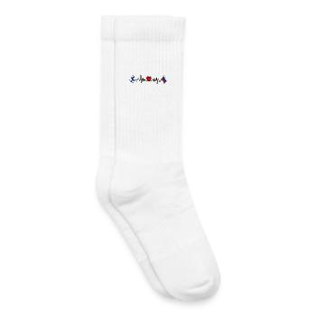 Cardio-Herz Flagge Finnland, Flagge Russland - Kinder Tennissocken - Weiß - Rechts