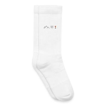 Montagnes Sun Spritz Alpinistes Randonneurs - Chaussettes de tennis bio enfant - blanc - Droite