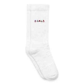 Cardio Heart Flag USA, Peru - Kinder Tennissocken - Weiß - Rechts